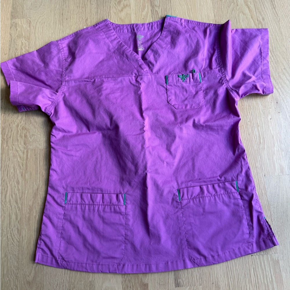 Med Couture Purple Scrub Top
